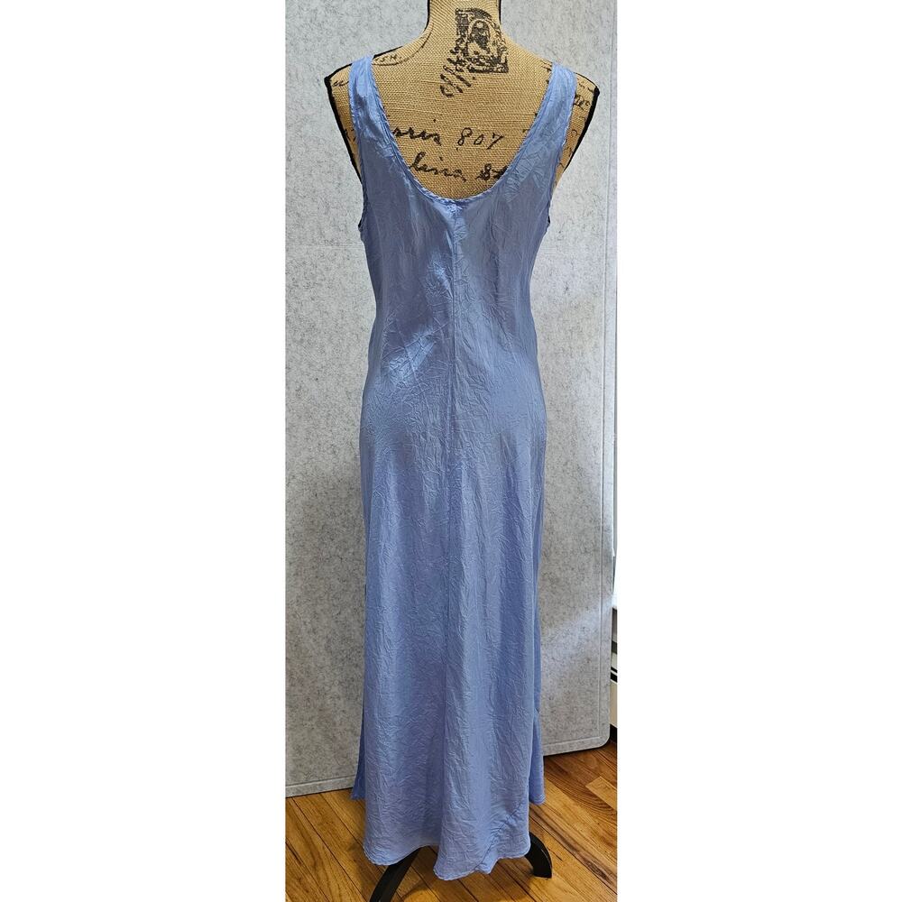 Vintage Victoria Secret 100% Silk Long Slip Gown, Dress, Embroidered Neck  Sz L - Picture 2 of 11